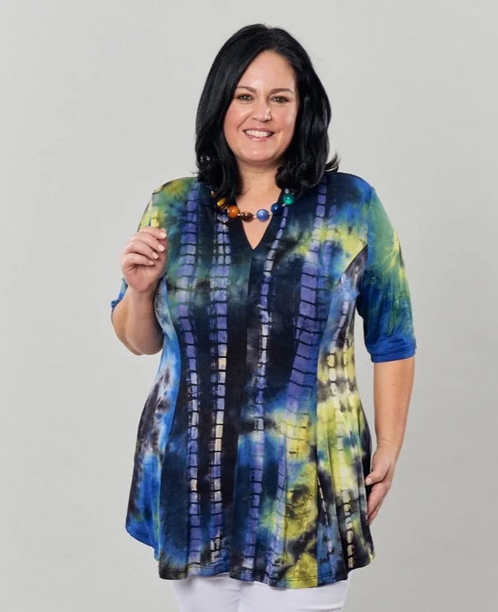 Dreamy V-Neck Top, Tie Dye