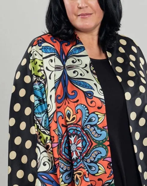 Paisley Dot Kimono Jacket, MultiP