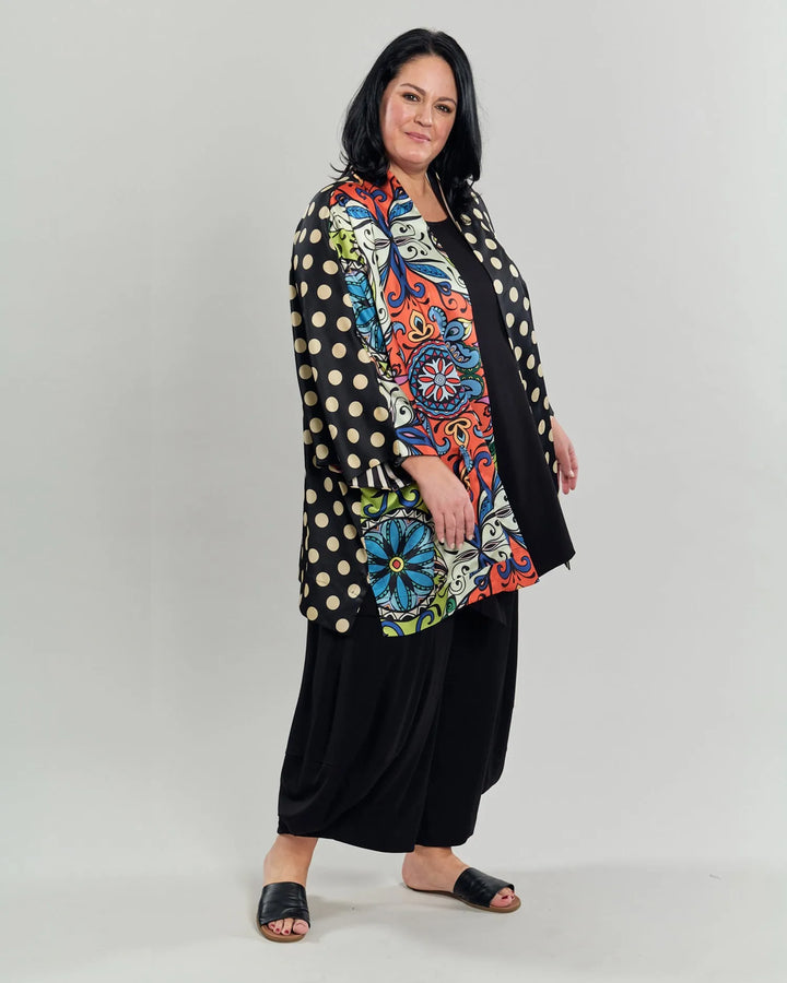 Paisley Dot Kimono Jacket, MultiP