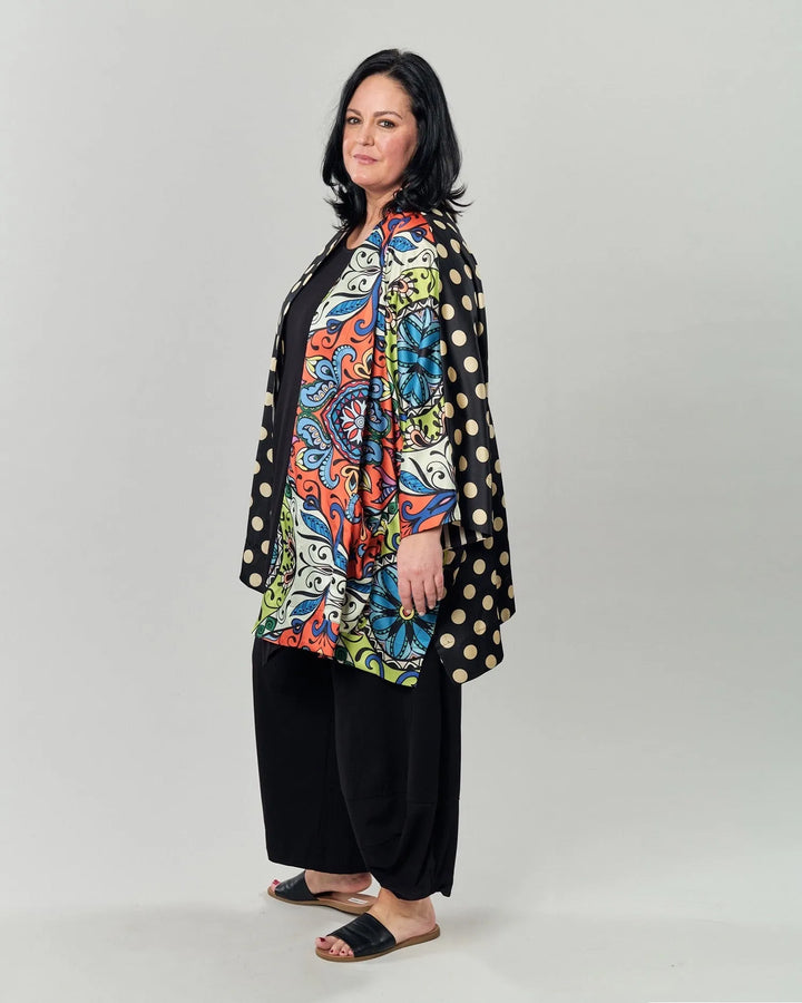 Paisley Dot Kimono Jacket, MultiP