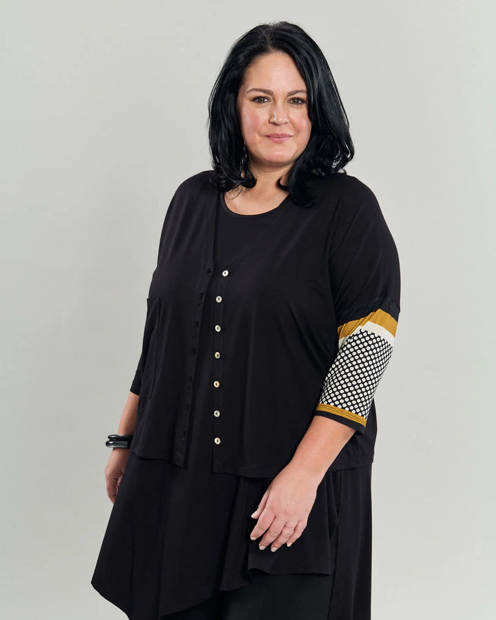 Kenna Crop Cardigan, Circles