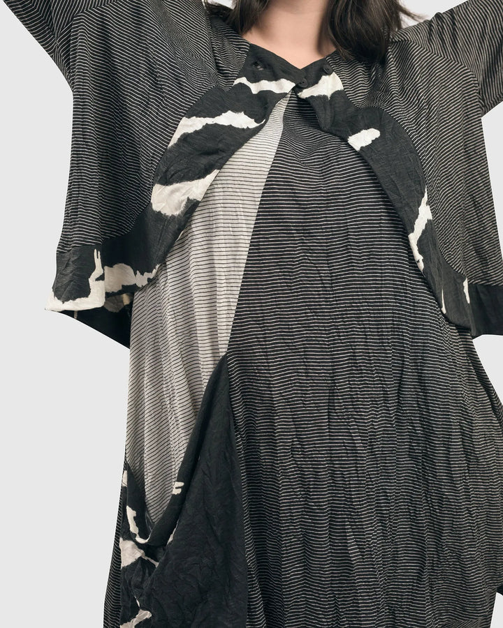 Kia Crinkle Tunic Top, Stripe