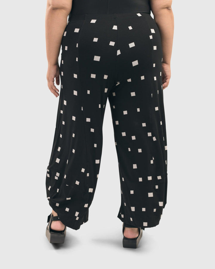 Abby Punto Pants, Squares - Alembika Designer Women's Clothing