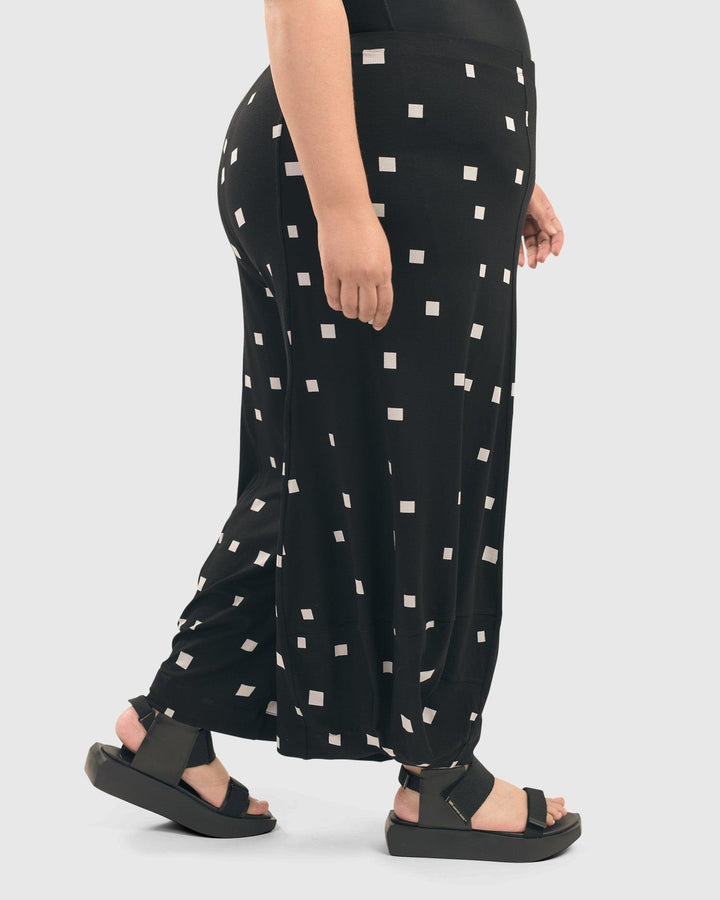 Abby Punto Pants, Squares - Alembika Designer Women's Clothing