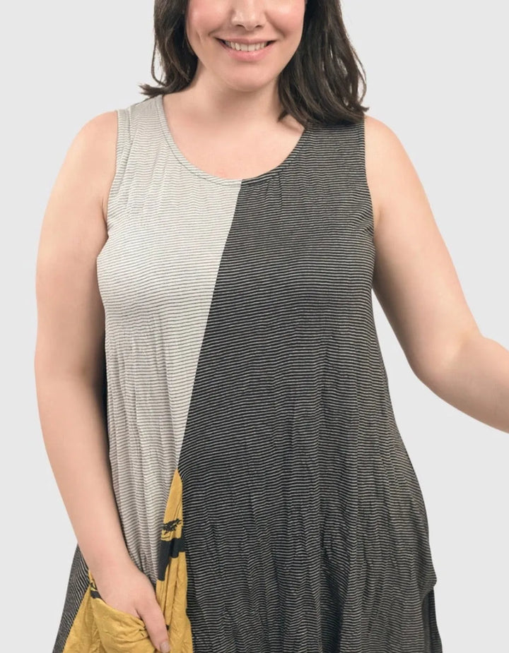Kia Crinkle Tunic Top, Yellow
