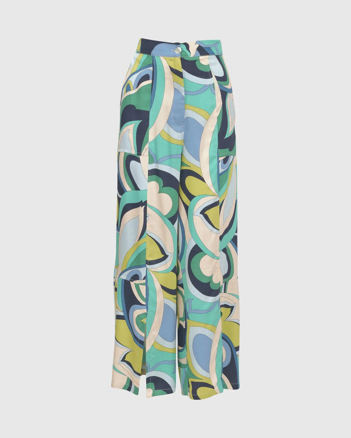 Lagoon Slit-Front Pants, Multi