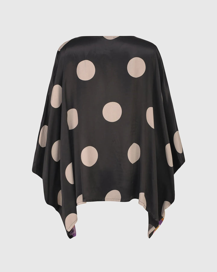 Lagoon Dot Open-Shoulder Top, Multi