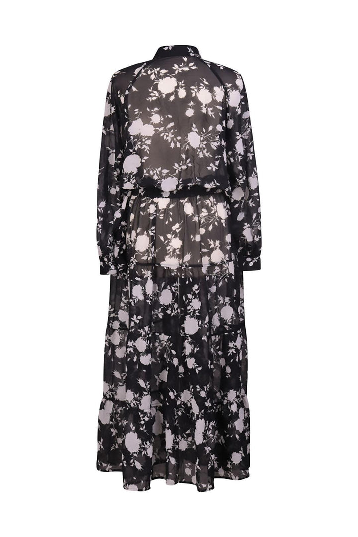 Floral Tiered Maxi Shirtdress - Alembika Designer Women's Clothing