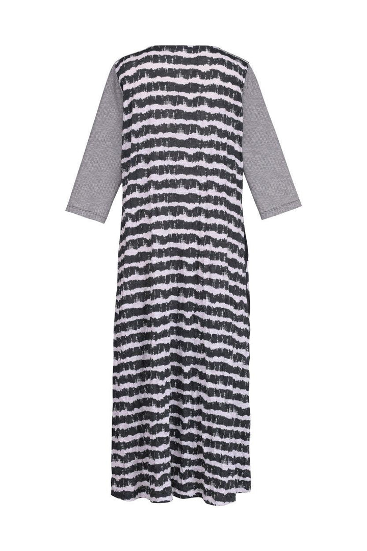 Duet Crinkle Maxi Dress, Charcoal - Alembika Designer Women's Clothing