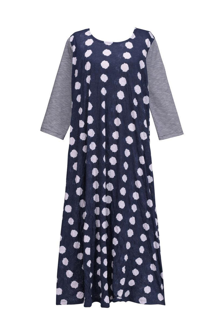 Duet Crinkle Maxi Dress, Navy - Alembika Designer Women's Clothing