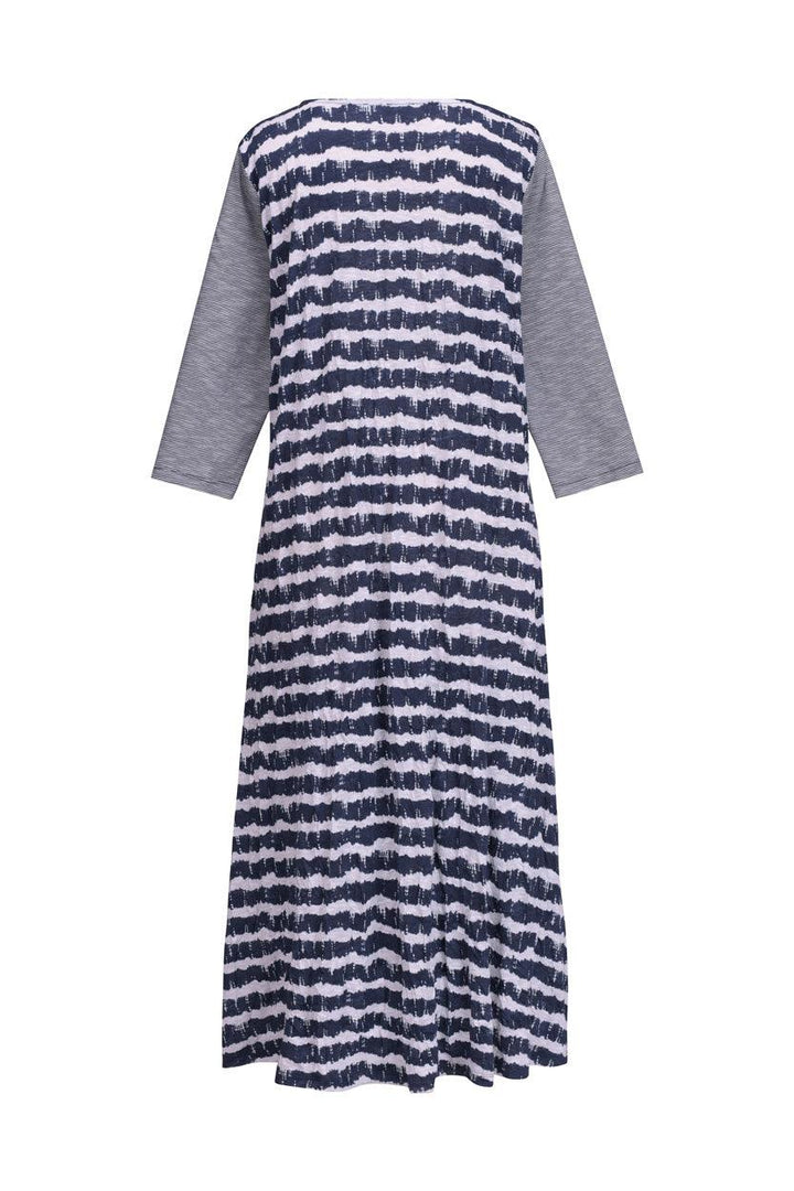 Duet Crinkle Maxi Dress, Navy - Alembika Designer Women's Clothing