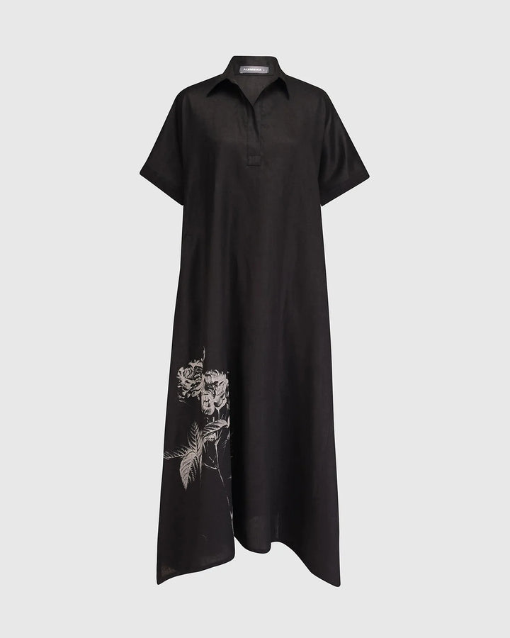 Summer Rose Maxi Dress, Black