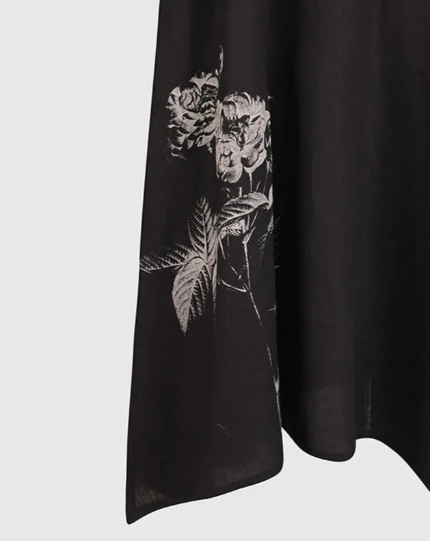 Summer Rose Maxi Dress, Black