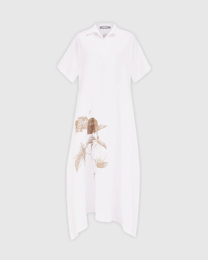 Summer Rose Maxi Dress, White