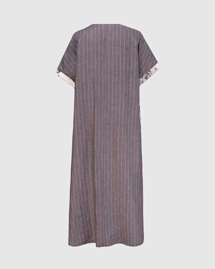 Skyline V-neck Maxi Dress, Fog
