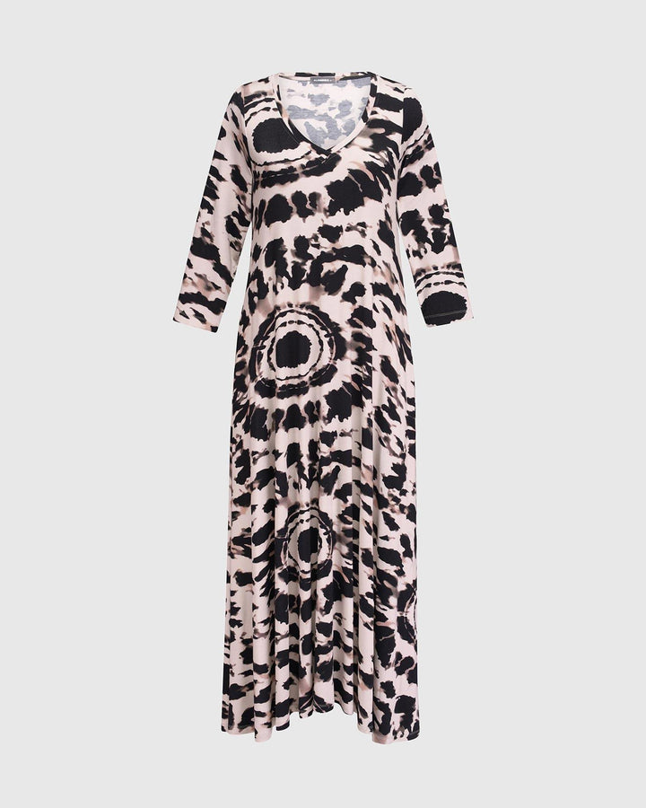 Dian Swing Maxi Dress, Tribal - Alembika Designer Women's Clothing
