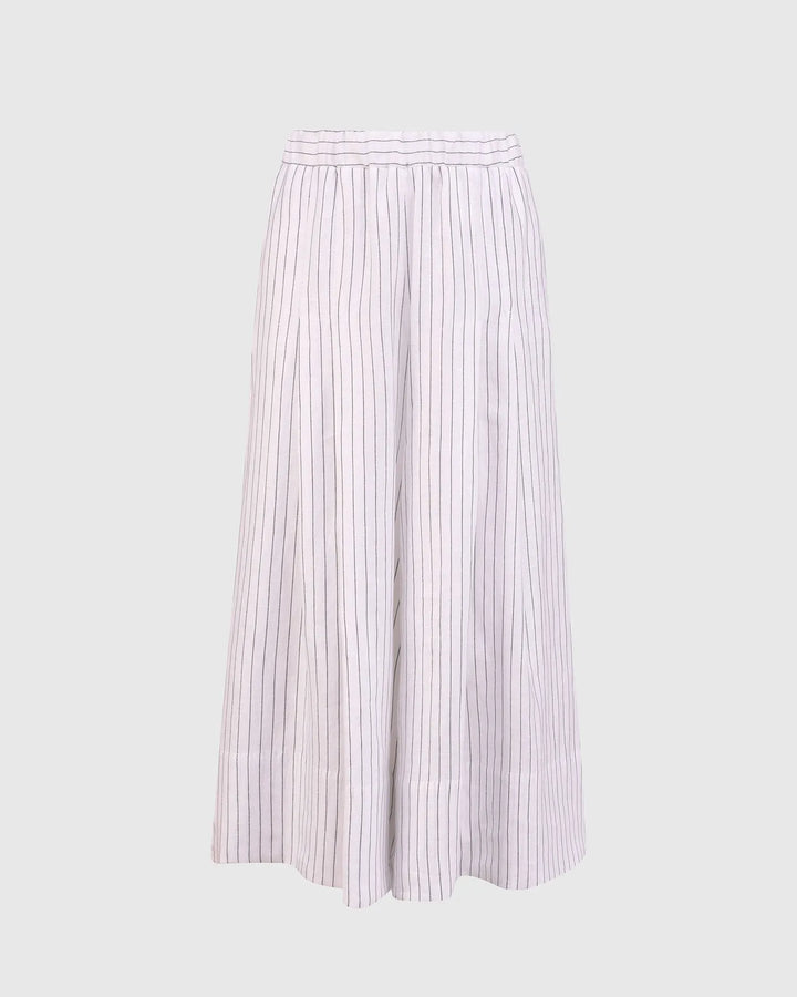 Linea Palazzo Crop Pants, White