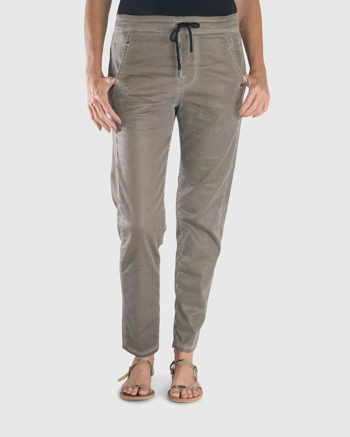 Pinstripe Iconic Stretch Jeans, Coffee