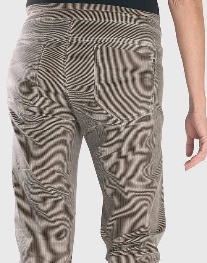 Pinstripe Iconic Stretch Jeans, Coffee
