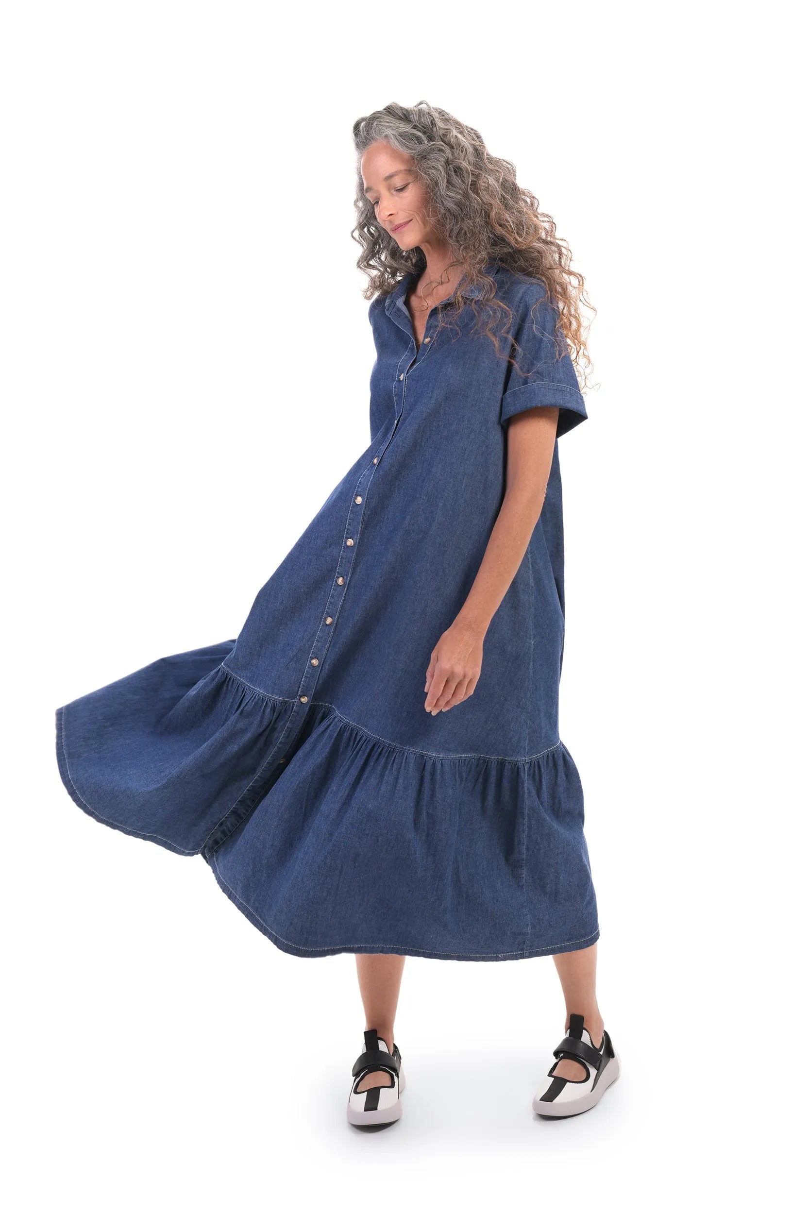Maya Denim Maxi Dress – Alembika U.S