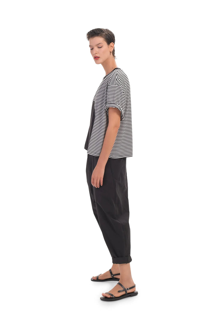 URBAN Heart Appliqué Stripe Tee