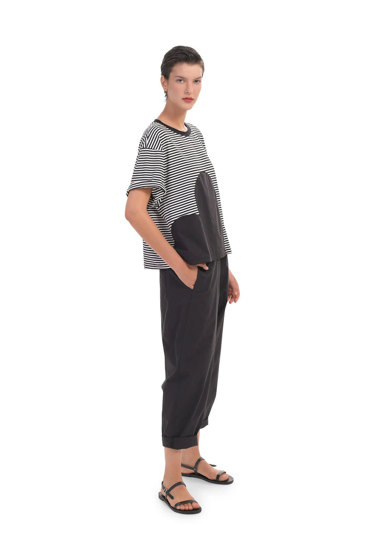 URBAN Heart Appliqué Stripe Tee