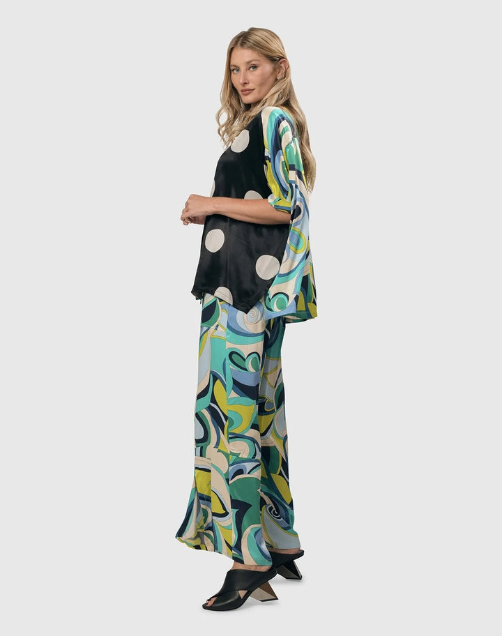 Lagoon Slit-Front Pants, Multi