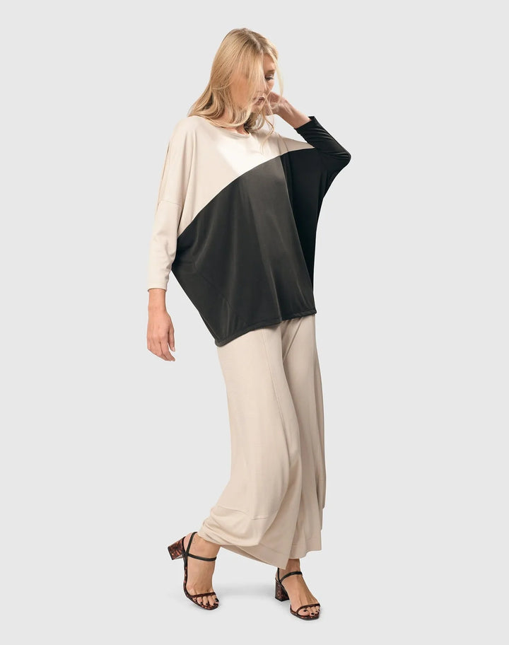 Essential Go-To Cupro Punto Pants, Ivory
