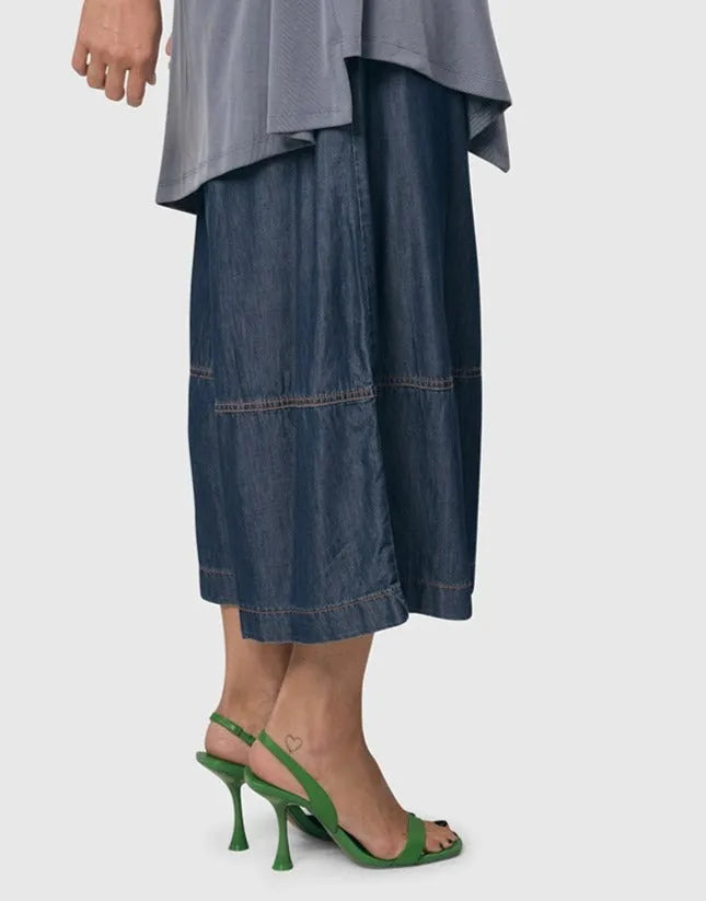 Rancho Chambray Gauchos, Denim Blue