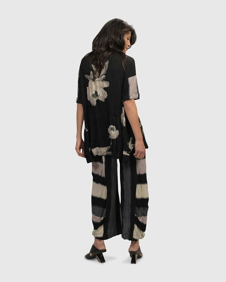 Jess Crinkle Punto Pants, Stripe