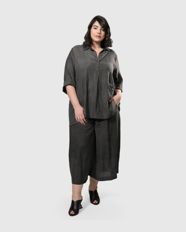 Dana Palazzo Pants, Dove grey