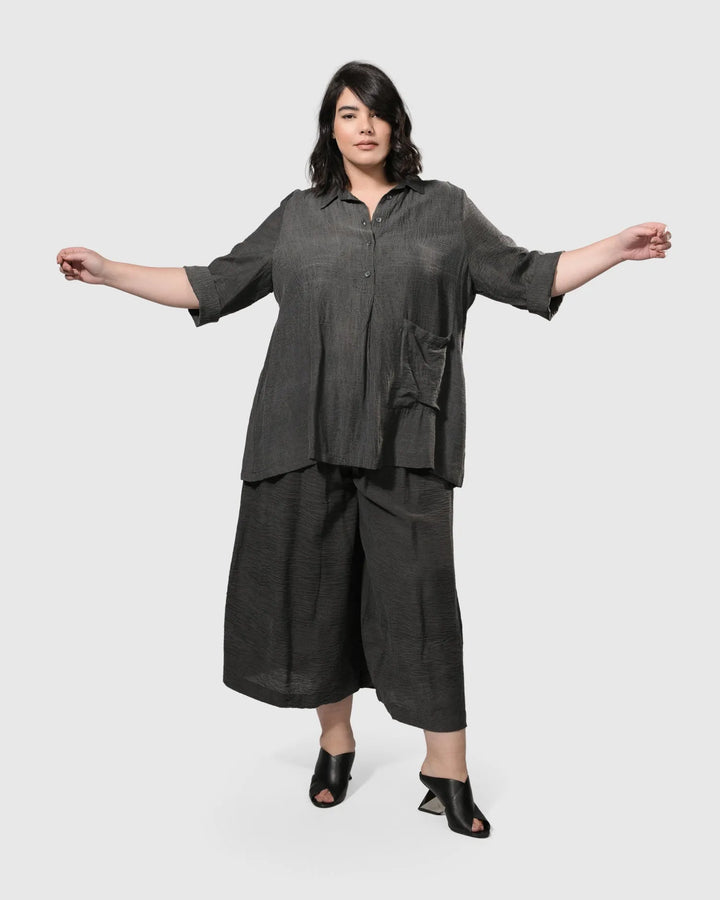 Dana Palazzo Pants, Dove grey