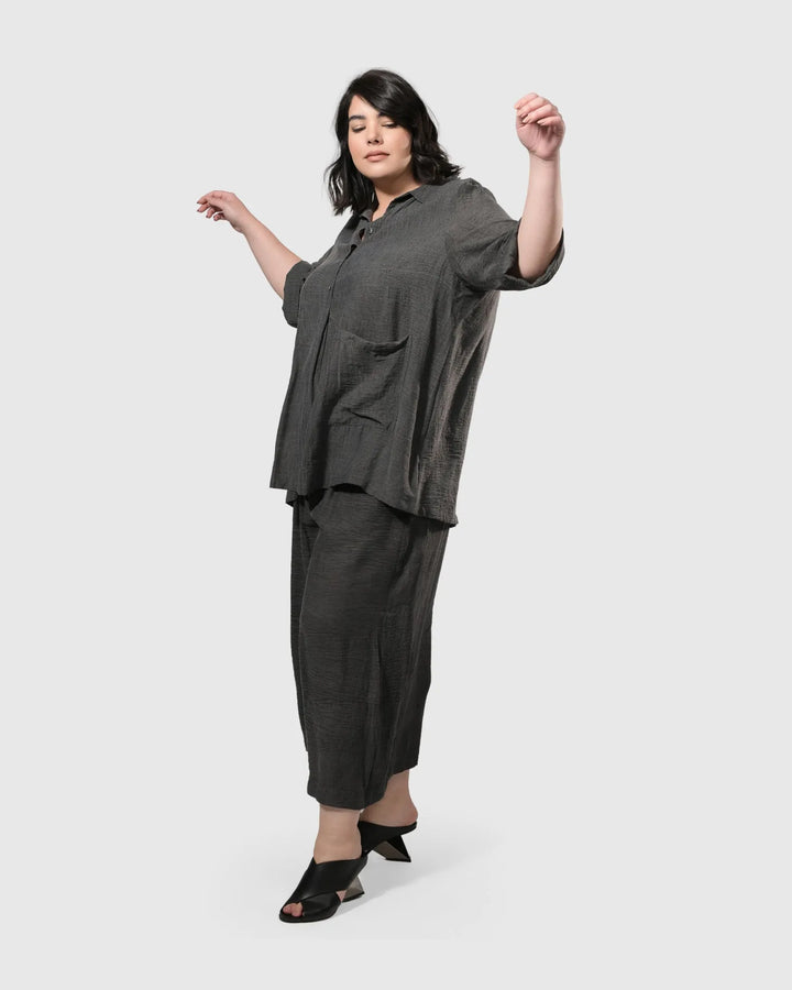Dana Palazzo Pants, Dove grey