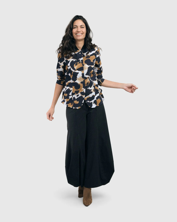 Tekbika Pinstripe Punto Pants, Black