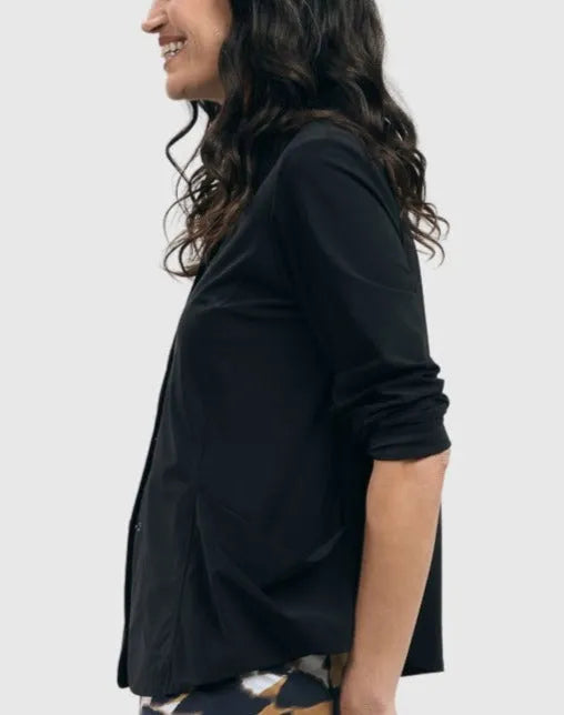 Tekbika Relaxed Shirt Jacket, Black