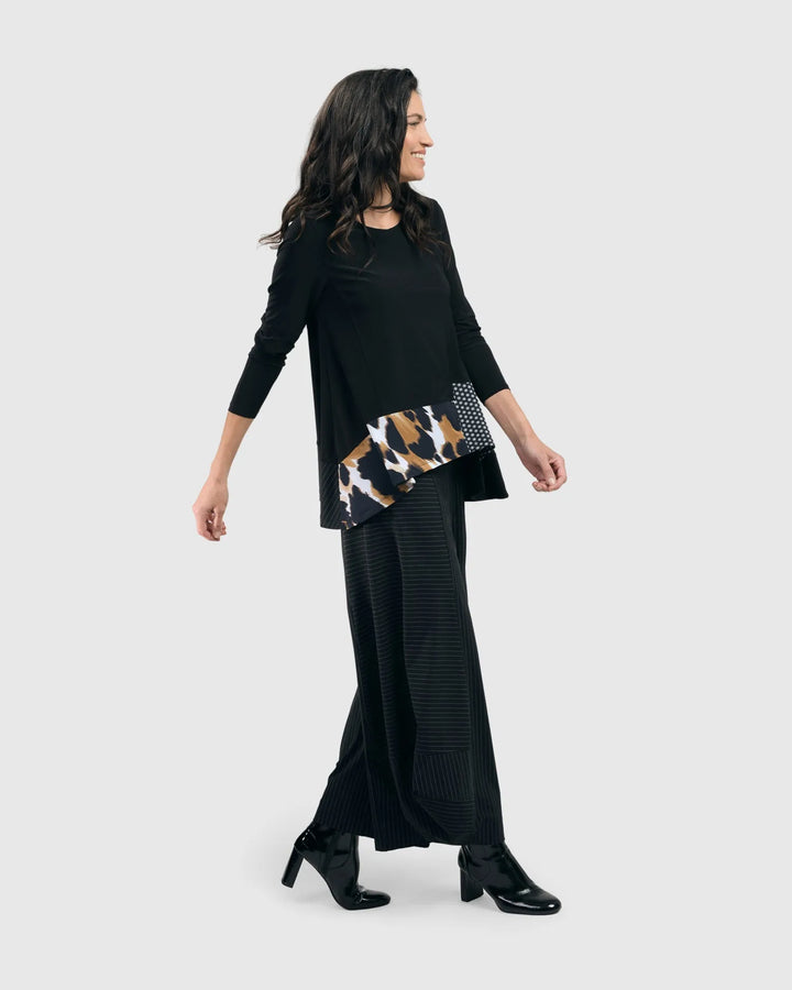 Tekbika Pinstripe Punto Pants, Black