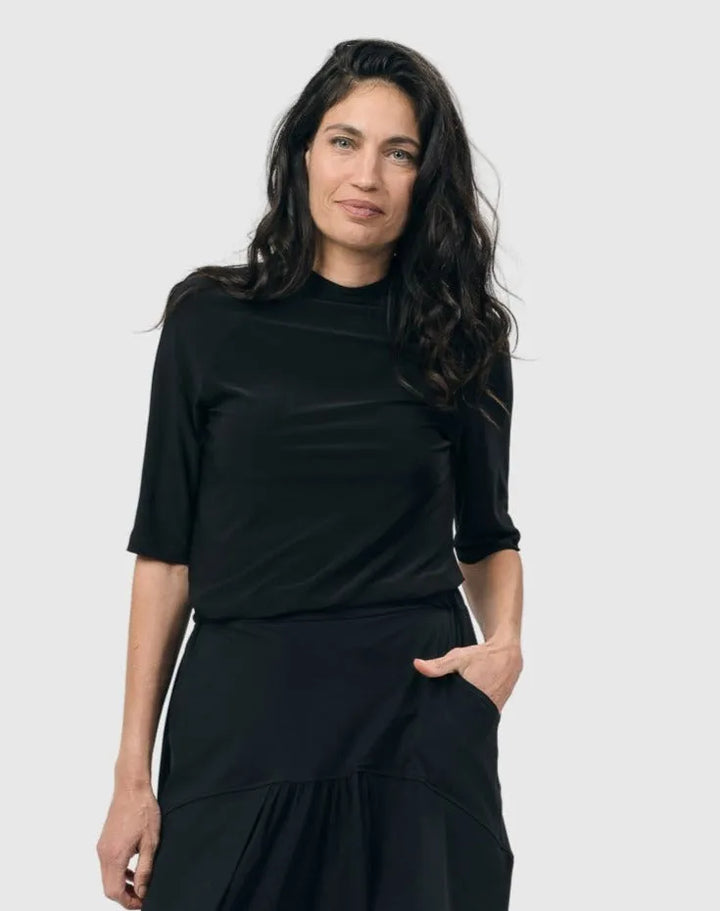 Tekbika Must-Have Mockneck Top, Black