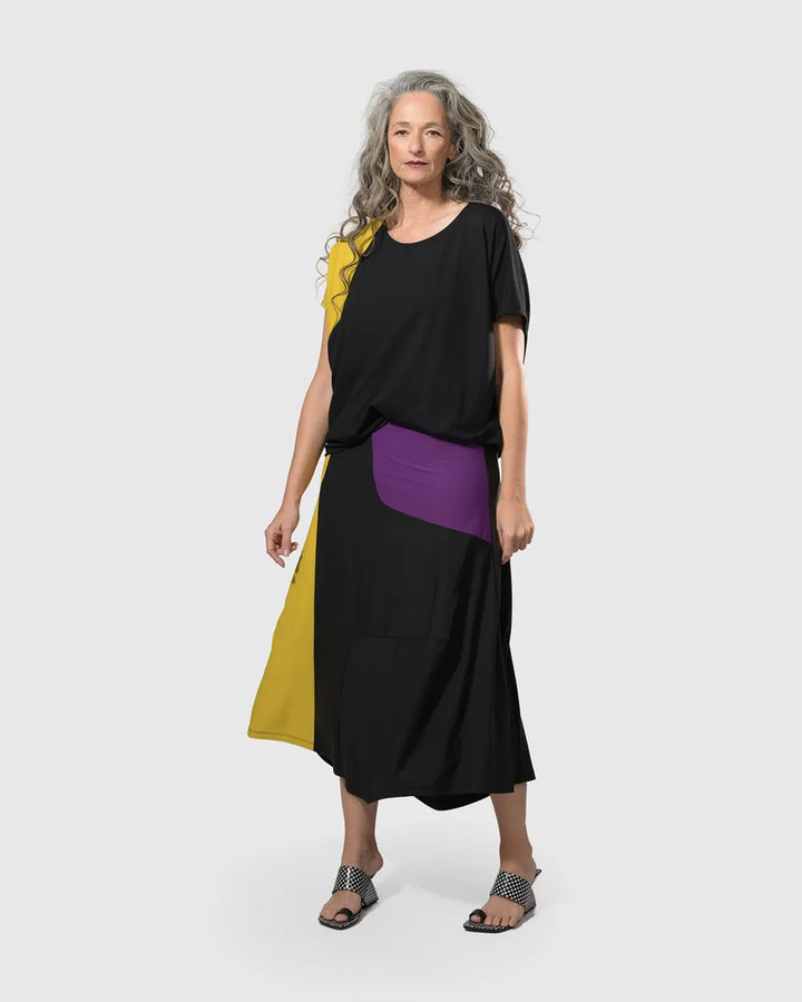 Tekbika Swing Maxi Skirt, Multi/yellow