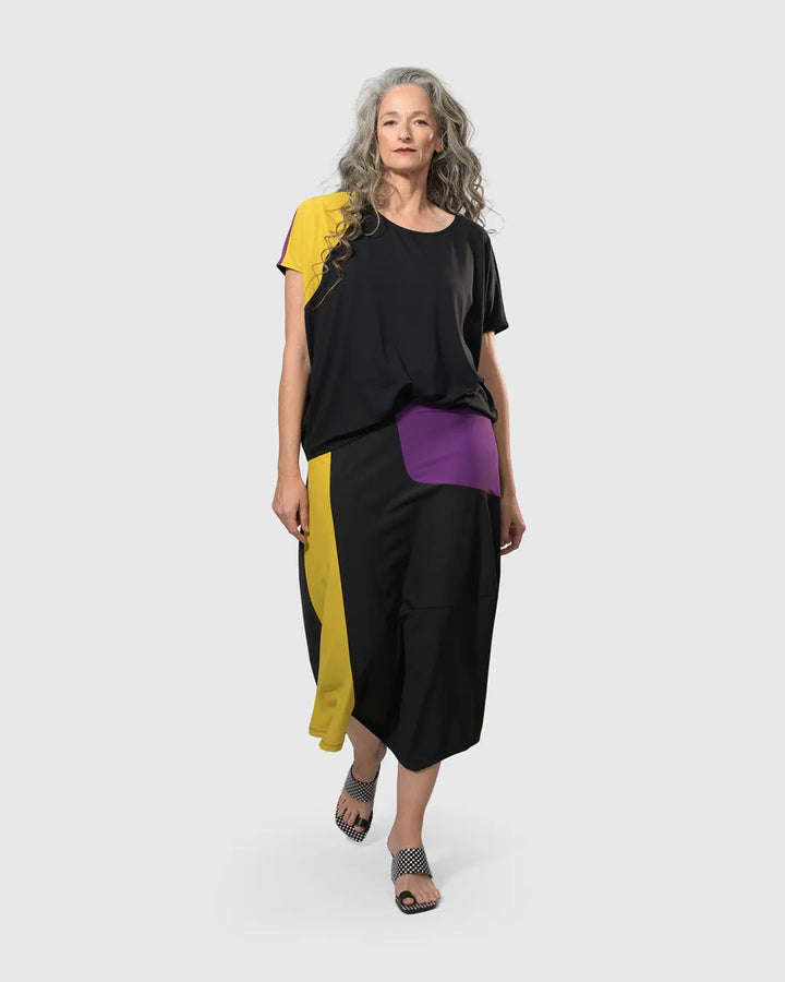 Tekbika Swing Maxi Skirt, Multi/yellow