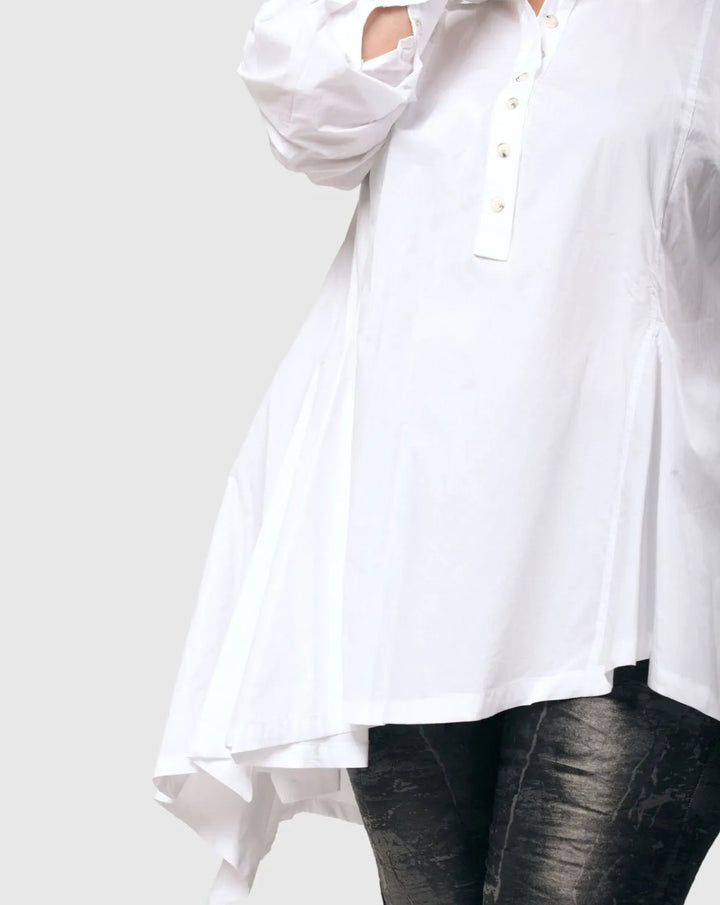 Urban Angle Tunic Top, White