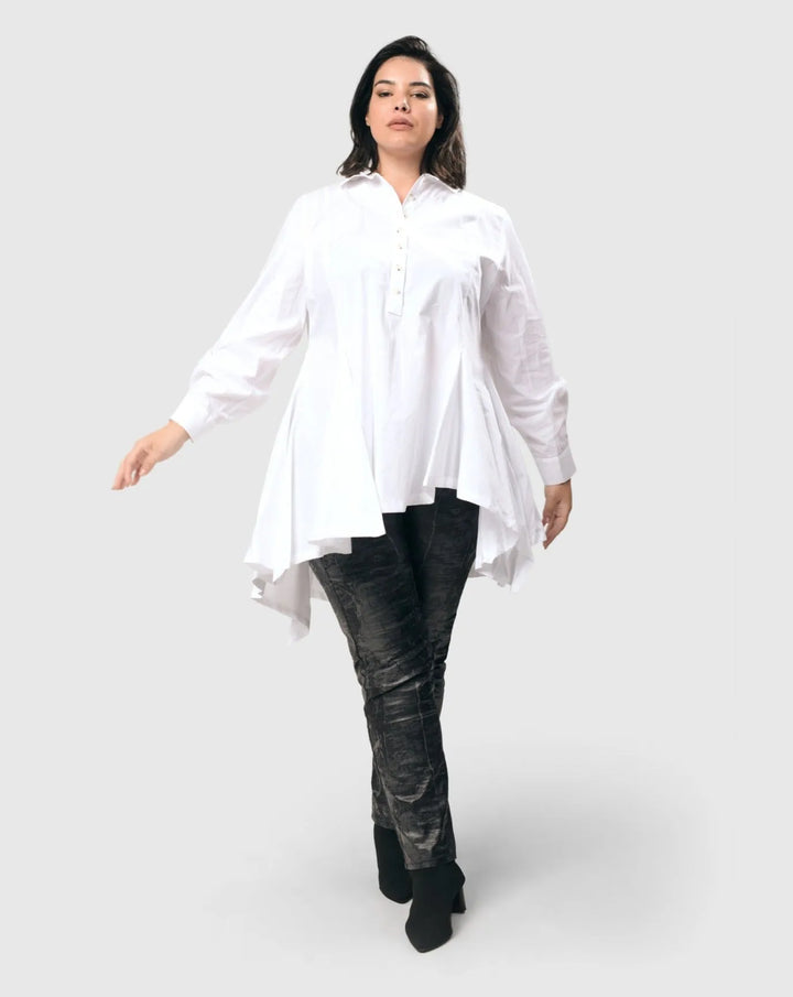 Urban Angle Tunic Top, White