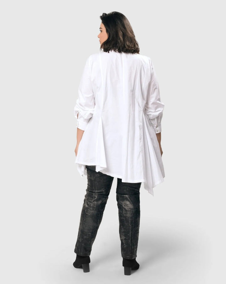 Urban Angle Tunic Top, White