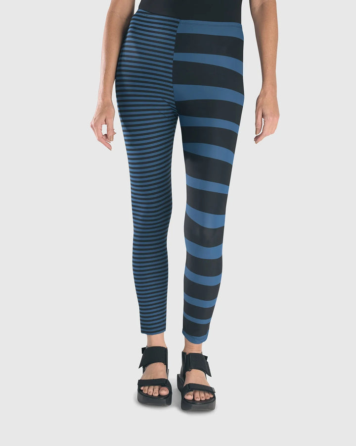 Tekbika Stripe Leggings, Ocean