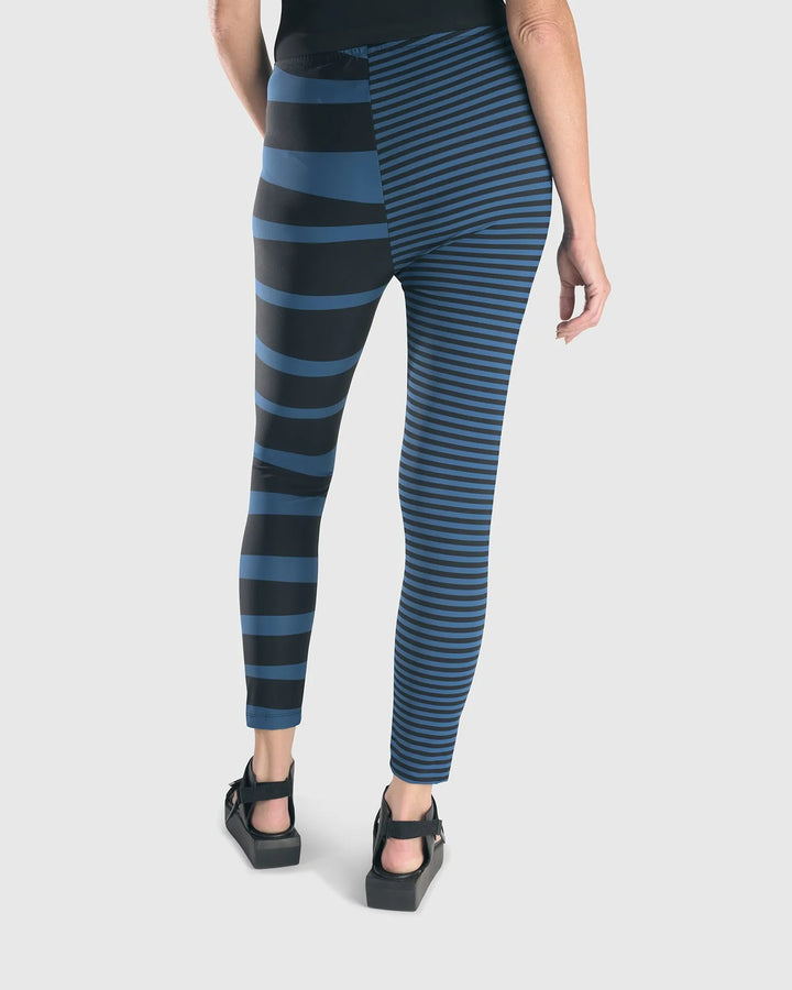 Tekbika Stripe Leggings, Ocean