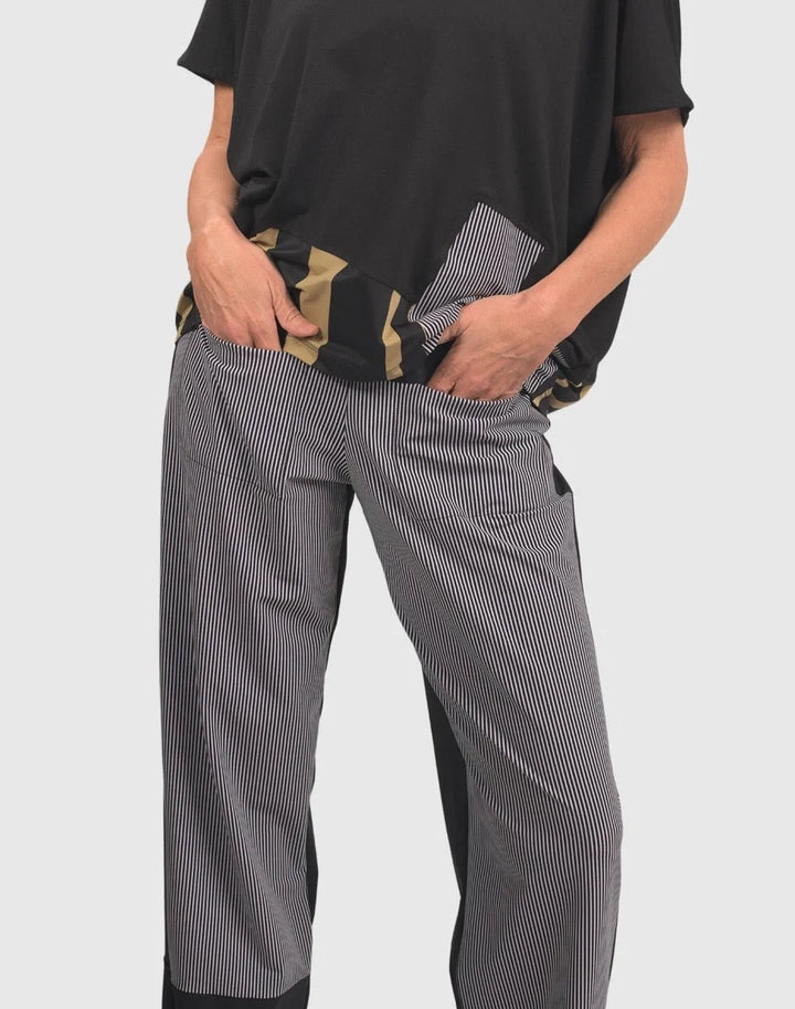 Tekbika Drawstring Pants, Stripe