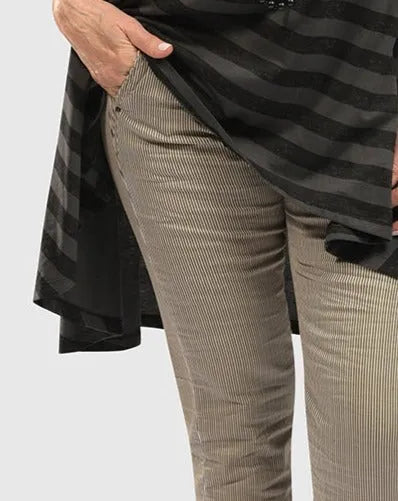 Pinstripe Iconic Stretch Jeans, Ivory