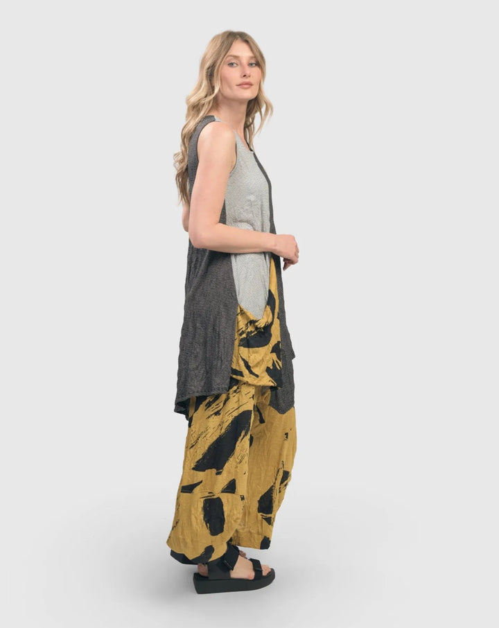 Kia Crinkle Tunic Top, Yellow