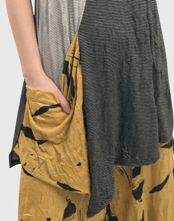 Kia Crinkle Tunic Top, Yellow
