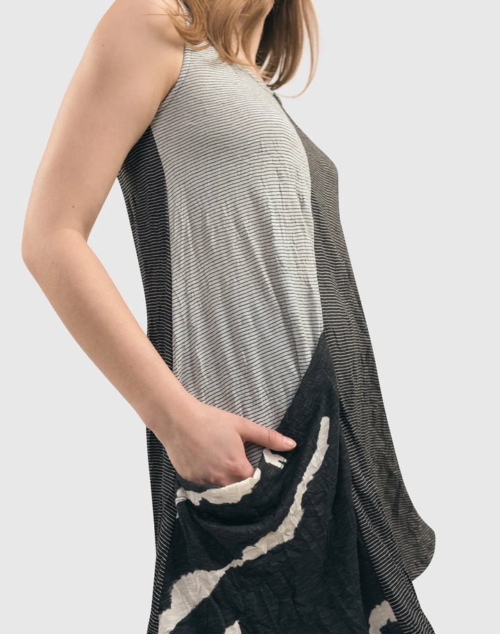 Kia Crinkle Tunic Top, Stripe