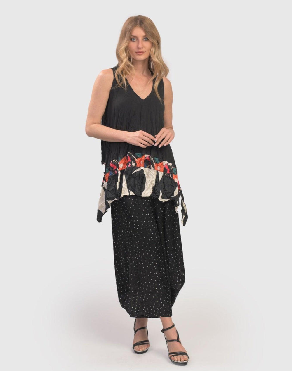 Anna Plissé Tunic Top, Cream - Alembika Designer Women's Clothing